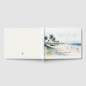 Livre D'or Côte Miami Beach Palm Tree Mariage d'aquarelle (Complet)