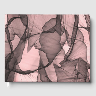 Livre D'or Couche mystique des rayures de chiffon Noir N rose