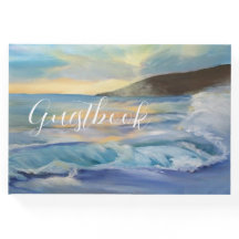 Coucher de soleil sur la plage bleu marine