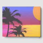 Livre D'or Coucher du soleil de mariage sur la plage (Verso)