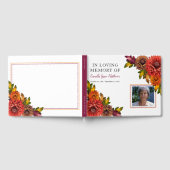 Livre D'or Couleur d'automne Floral Photo Bereavement | Funér (Complet)
