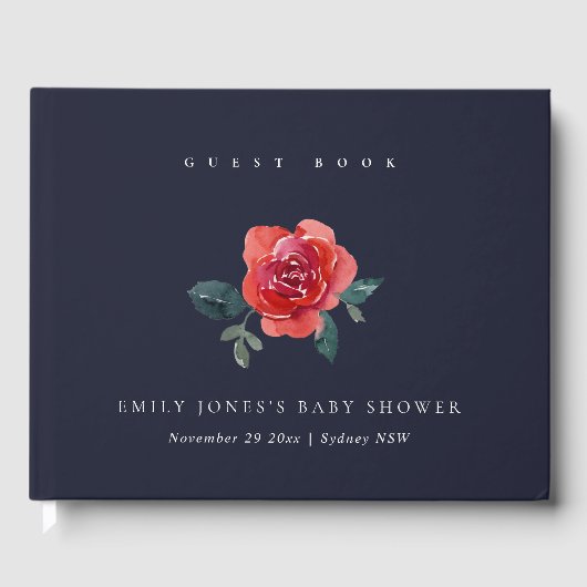 LIVRE D'OR COULEUR D'EAU MARINE ROUGE VERT ROSE BABY SHOWER F (Recto)