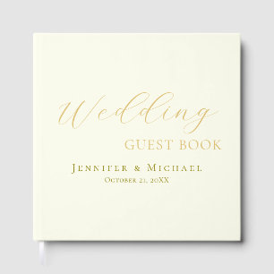 Livre D'or Couleur ivoire mariage simple minimaliste moderne 