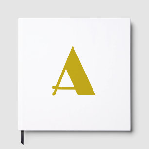 Livre D'or Couleur or Personnalisé Monogramme Lettre initiale