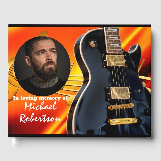 Livre D'or Couleurs flamboyantes et mémorial de guitare élect (Recto)