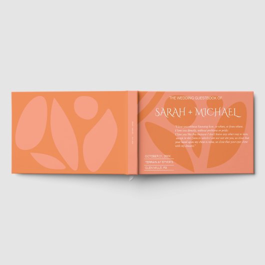 Livre D'or Couleurs modernes Collage Mariage Love Citation (Complet)