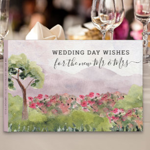 Livre D'or Country Meadow Watercolor - Voeux du jour de maria