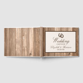 Livre D'or Country Rustic Horseshoe & Brown Wood Mariage (Complet)