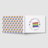 Livre D'or Coupe de gâteau Mariage arc-en-ciel Coeur pourpre (Complet)