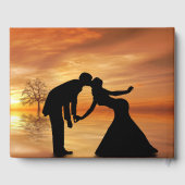 Livre D'or Couple élégant romantique silhouette baiser Couche (Verso)