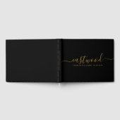 Livre D'or Couple Nom Mariage Or Monogramme Noir (Complet)