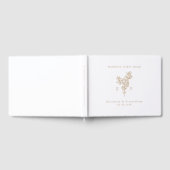 Livre D'or Courbe de Monogramme de fleurs de cerisier simples (Complet)