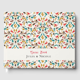 Livre D'or Couronne de fleurs élégante romantique moderne pou