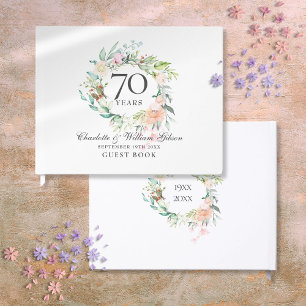 Livre D'or Couronne de roses pour les 70 ans de mariage