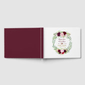 Livre D'or Couronne florale de mariage Burgundy Marsala (Complet)