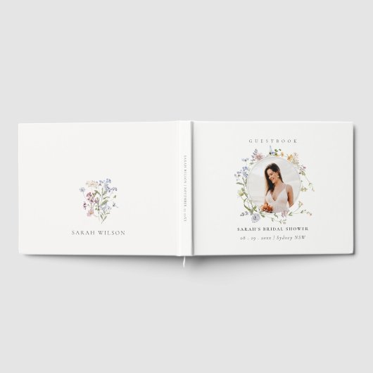 Livre D'or Couronne florale de prairie rustique Photo Shower (Complet)