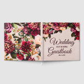 Livre D'or Couverture rigide floue et bordeaux (Complet)