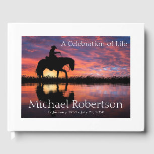 Livre D'or Cowboy personnalisé sur le cheval Célébration de l