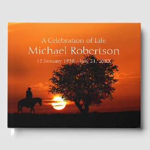 Livre D'or Cowboy personnalisé sur le cheval Célébration de l