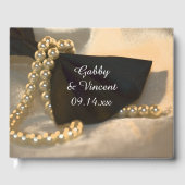 Livre D'or Cravate Black Bow et Mariage White Pearl (Recto)