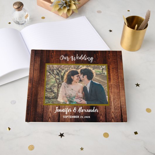 Livre D'or Create your own rustic photo country wedding  (Recto ouvert)