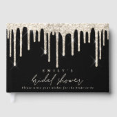 Livre D'or Crème à effet goutte pailletée Écriture mariage no (Recto)