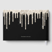 Livre D'or Crème à paillettes Script Mariage Noir (Verso)