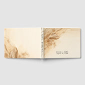 Livre D'or Crème d'ivoire botanique Mariage textuel (Complet)