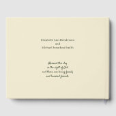 Livre D'or Crème douce Blanc Pastel Hydrangea Floral Mariage (Verso)