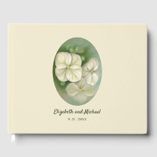 Livre D'or Crème douce Blanc Pastel Hydrangea Floral Mariage