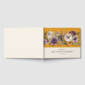 Livre D'or Crème jaune moutarde violet Mariage floral (Complet)