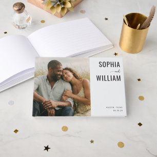Livre D'or Crème Romantique Photo Contemporaine