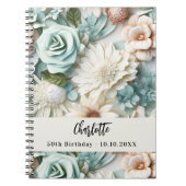 Livre d'or crème verte poussiéreuse nom (Devant)