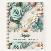 Livre d'or crème verte poussiéreuse nom (Devant)