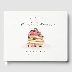 Livre D'or Crêpe aux fruits rustique mignon aquarelle Baby Sh