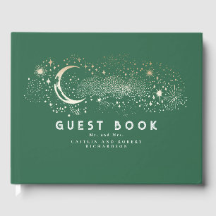Livre D'or Crescent Moon Starry Nuit Mariage céleste
