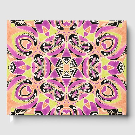 Livre D'or Crimson, mandala multicolore (Recto)