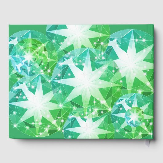 Livre D'or Cristal vert émeraude jaune clair (Verso)