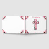 Livre D'or Croix rose Chic Premier Fille Communion (Complet)