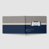 Livre D'or Cuir bleu et gris Faux (Complet)