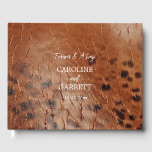 Livre D'or Cuir Brown Western Faux