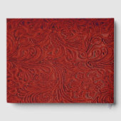 Livre D'or Cuir rouge rustique (Faux) (Verso)