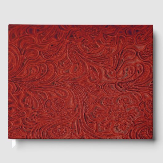 Livre D'or Cuir rouge rustique (Faux) (Recto)