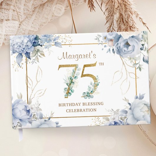 Livre D'or Custom 75th Birthday Guest Book