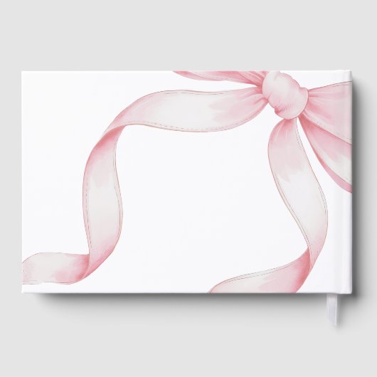 Livre D'or Custom Pink Bow Baby Shower (Verso)