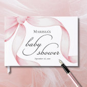 Livre D'or Custom Pink Bow Baby Shower