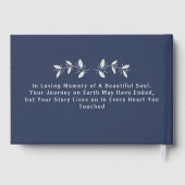 Livre D'or Custom Text Photo Memorial Funeral Leaves (Verso)
