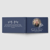 Livre D'or Custom Text Photo Memorial Funeral Leaves (Complet)
