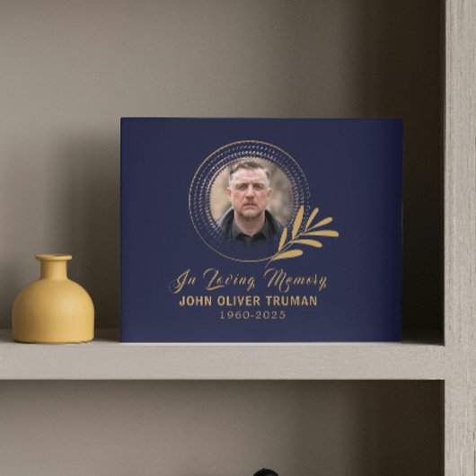 Livre D'or Custom Text Photo Memorial Funeral Leaves