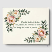 Livre D'or Customizable Floral Wedding Guest Book (Verso)